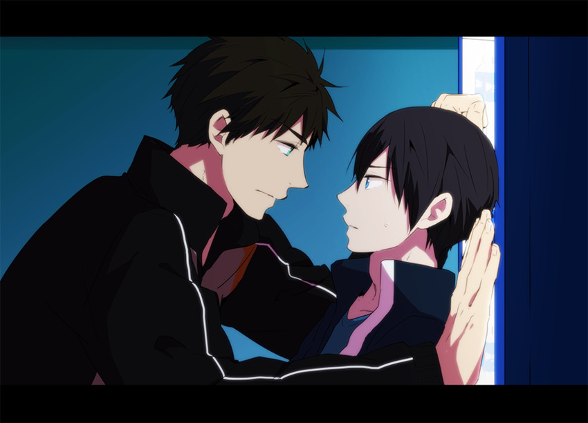 nanase haruka and yamazaki sousuke (free!) drawn by hato_yu-ki