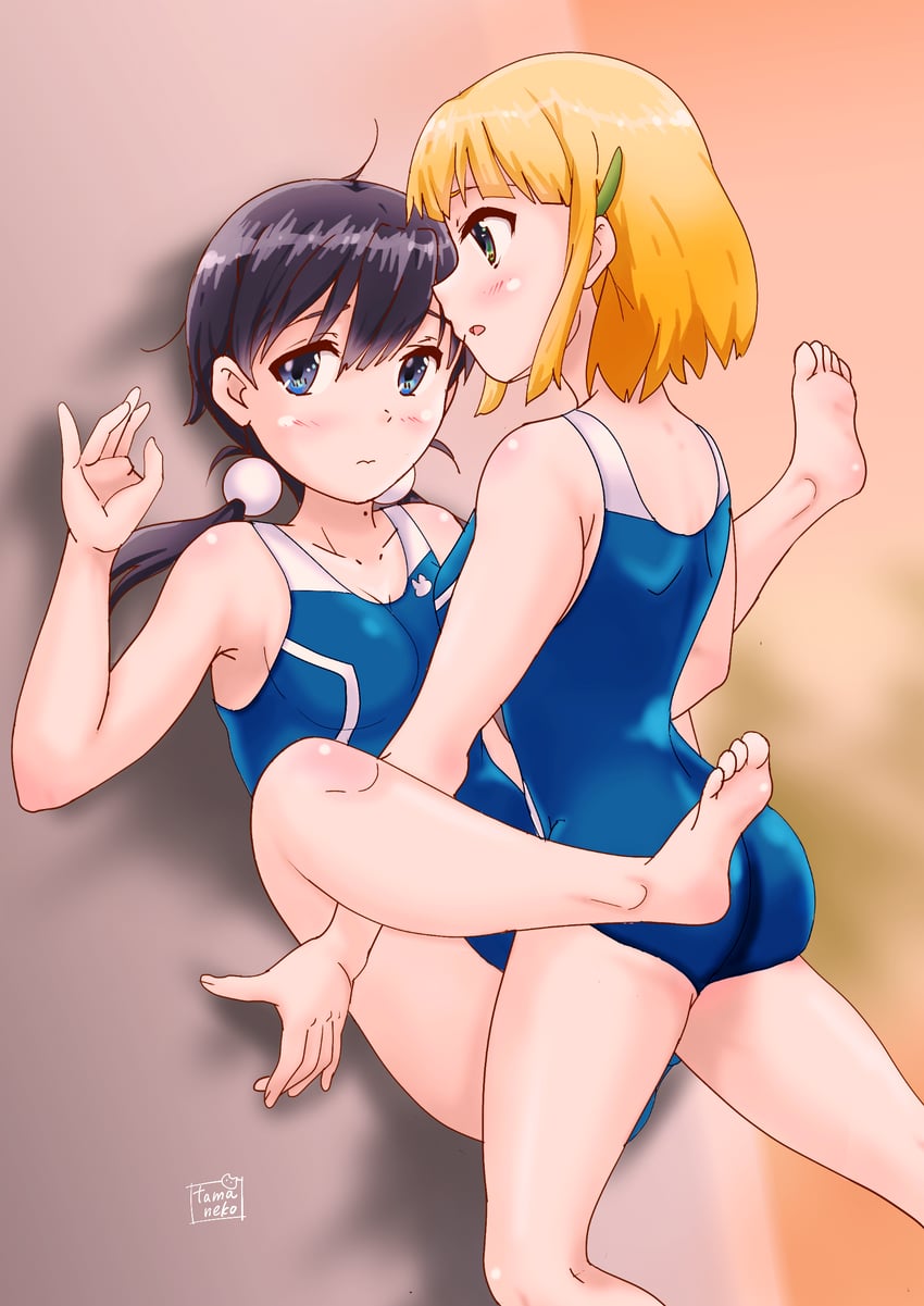 kitashirakawa tamako and tokiwa midori (tamako market) drawn by tama_nekonyan