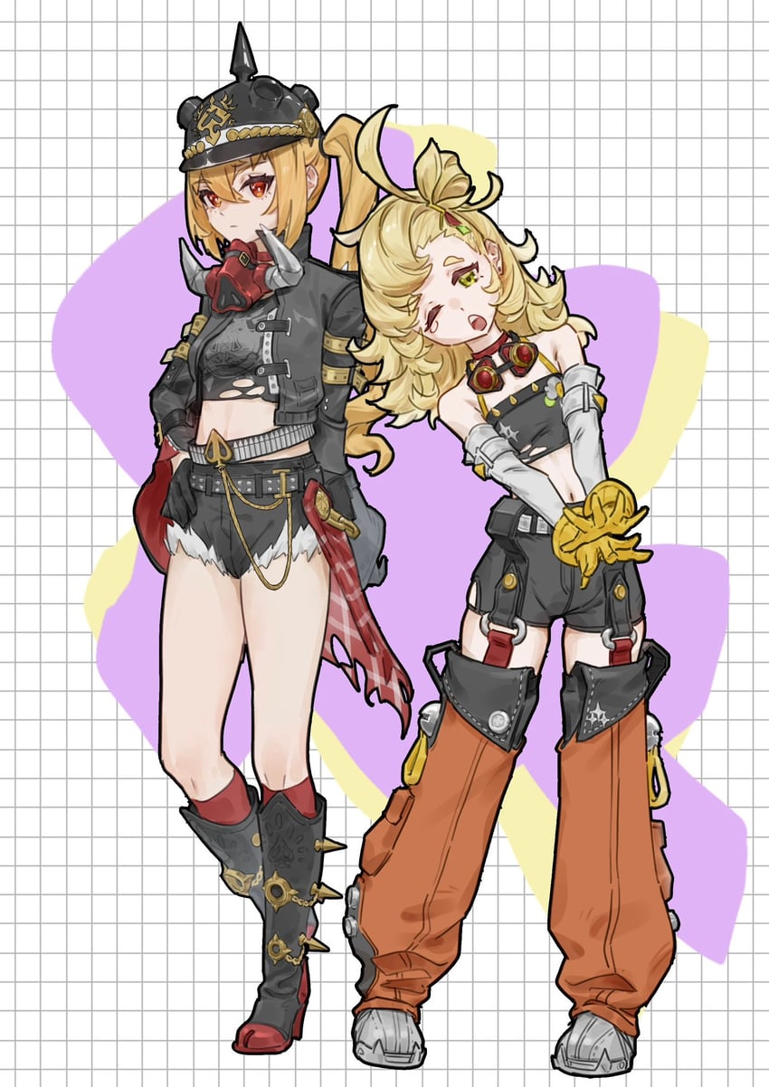luciana de montefio and piper wheel (zenless zone zero) drawn by kiiro_ryo