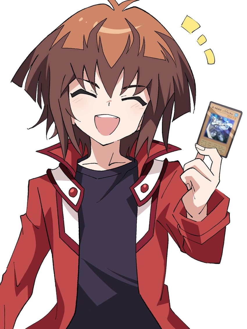 yuki judai and elemental hero bubbleman (yu-gi-oh! and 1 more) drawn by niyane