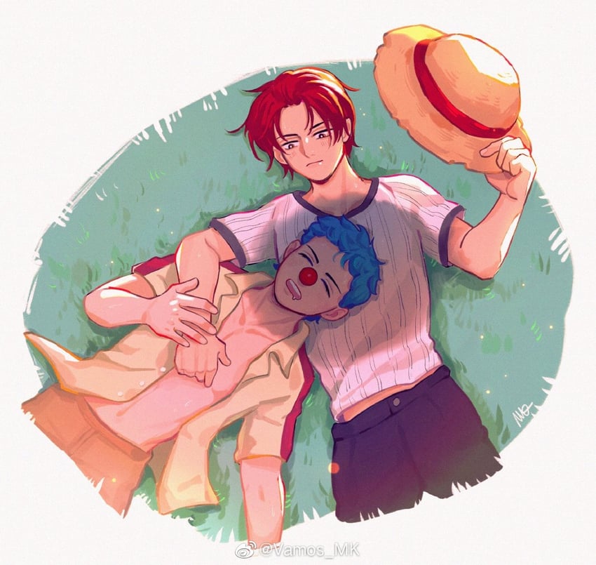 shanks and buggy the clown (one piece) drawn by vamos_mk