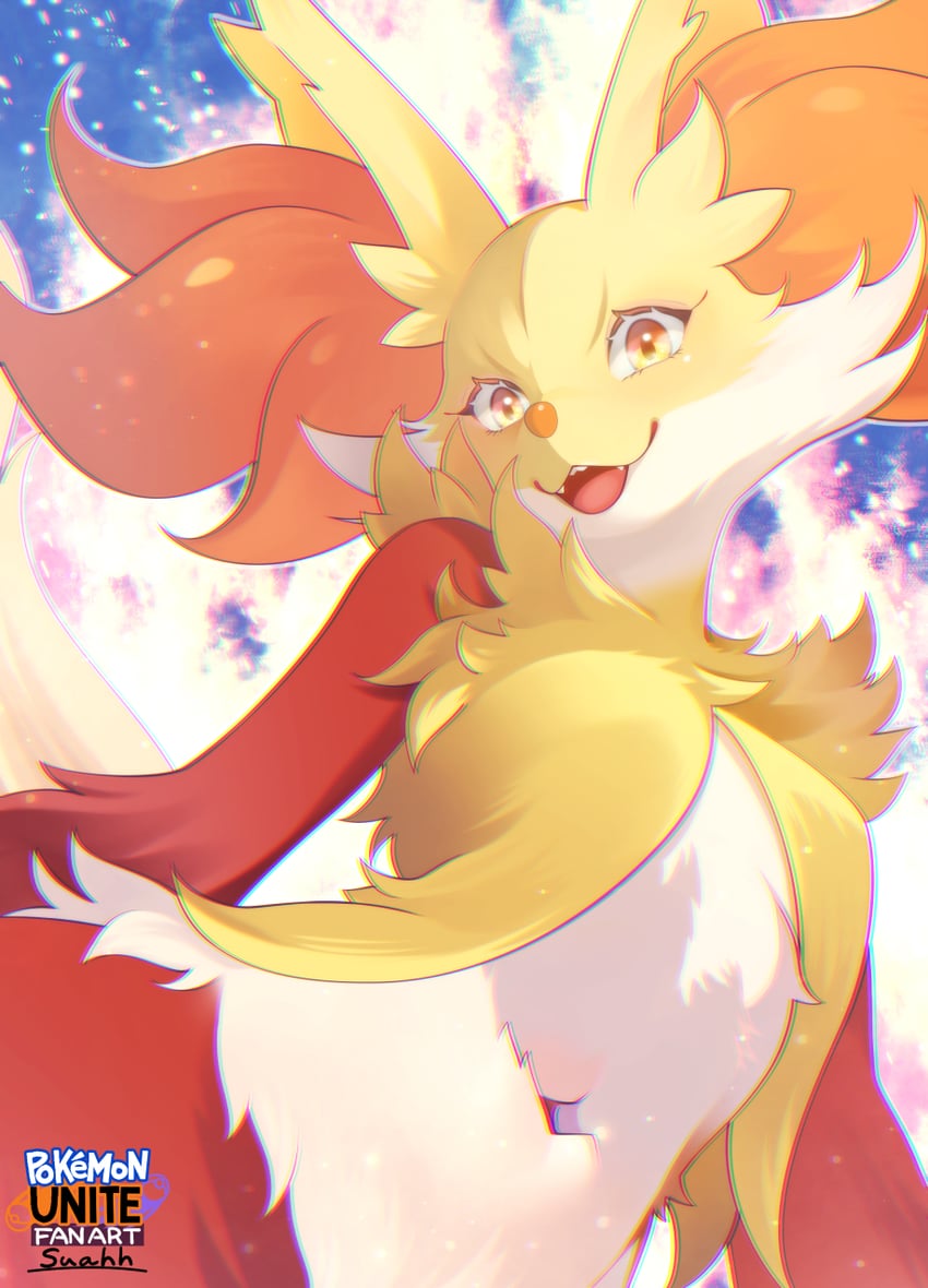 delphox (pokemon) drawn by suahh