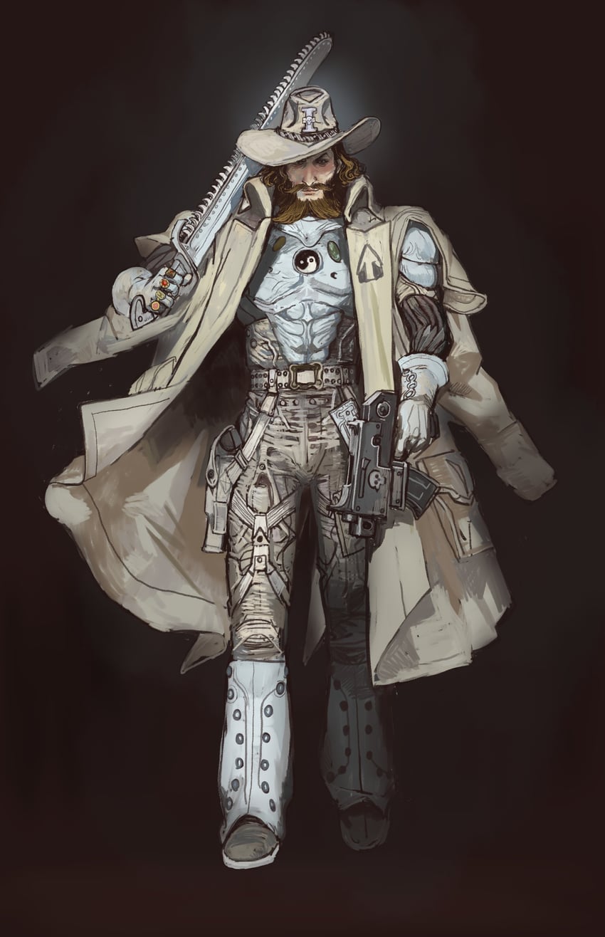 inquisitor obiwan sherlock clousseau (warhammer 40k) drawn by mossacannibalis
