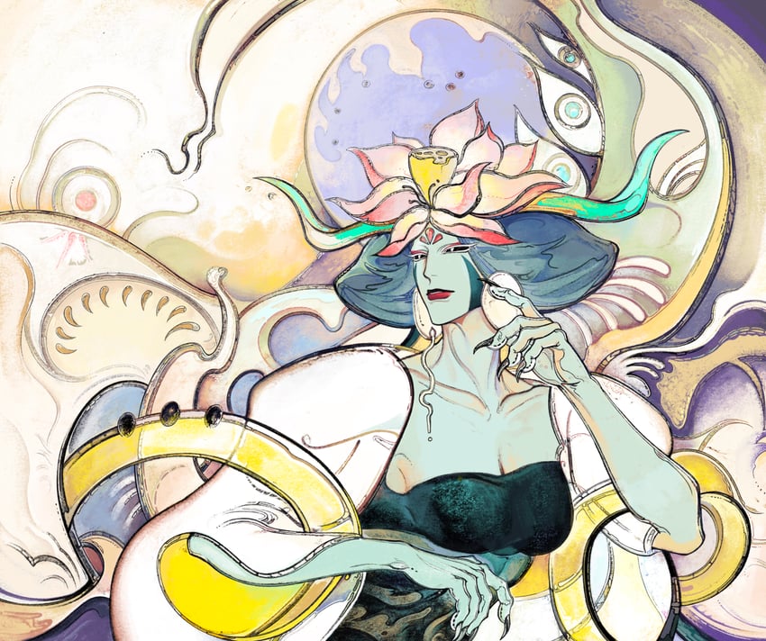 lotus dragon cookie (cookie run and 1 more) drawn by karsin2022