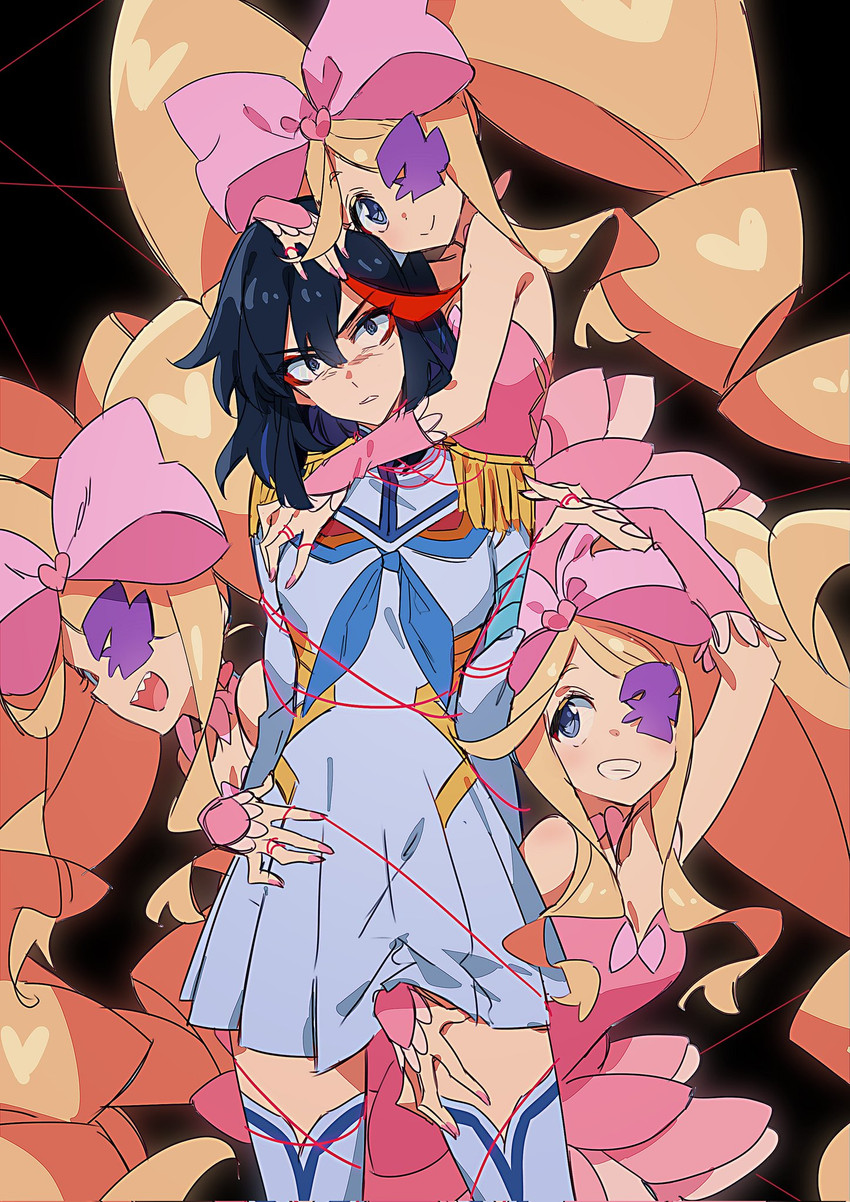 matoi ryuuko, junketsu, and harime nui (kill la kill) drawn by huge_0330