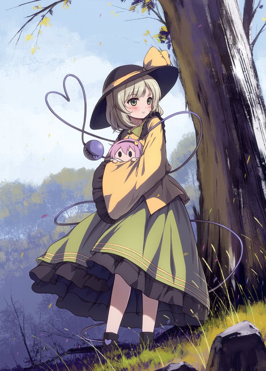 komeiji koishi and komeiji satori (touhou) drawn by kinoniku