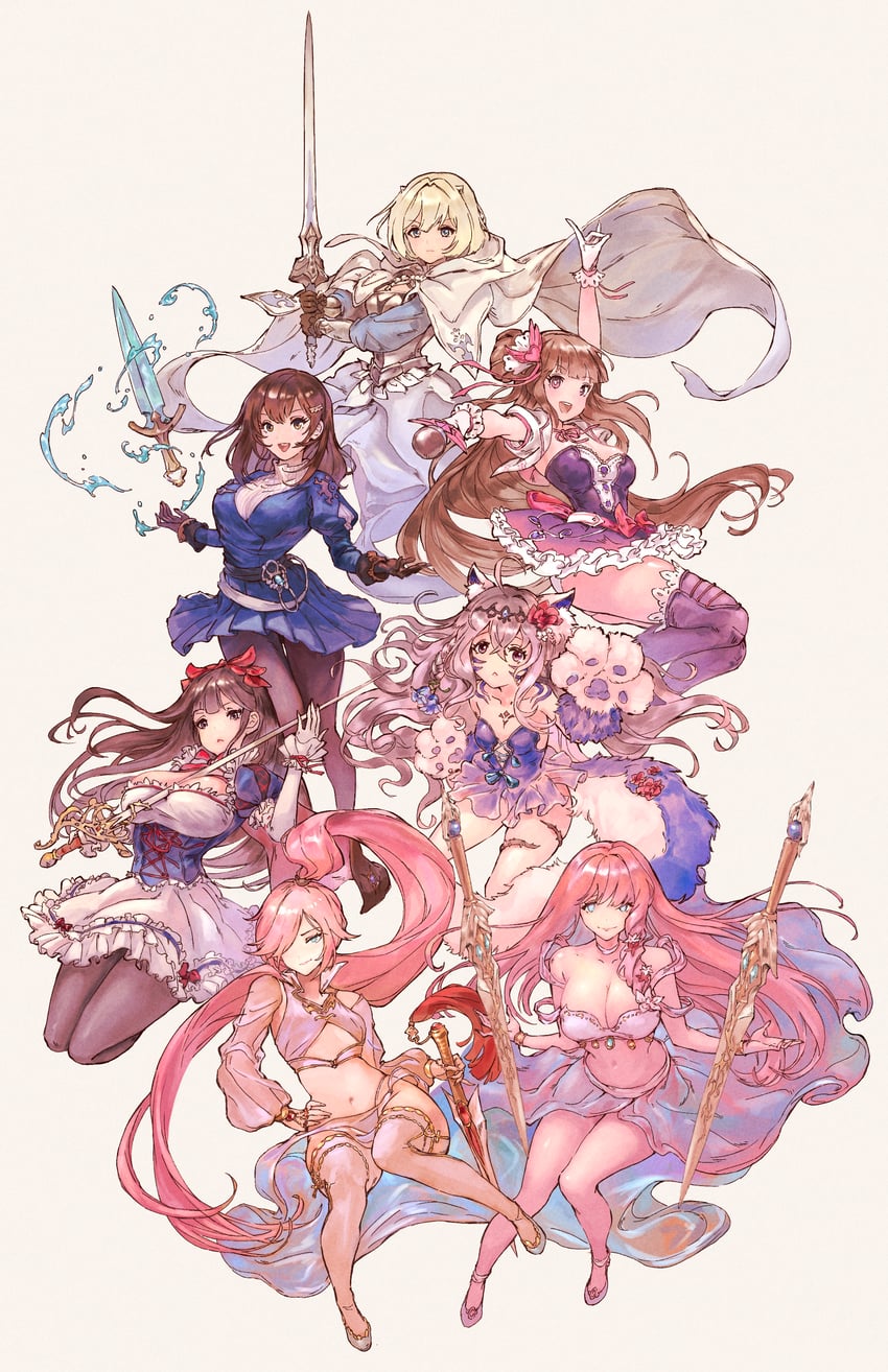 justia, scheherazade, rou, sylvia, ventana, and 2 more (brown dust and 2 more) drawn by soi_(chrisnhkb)
