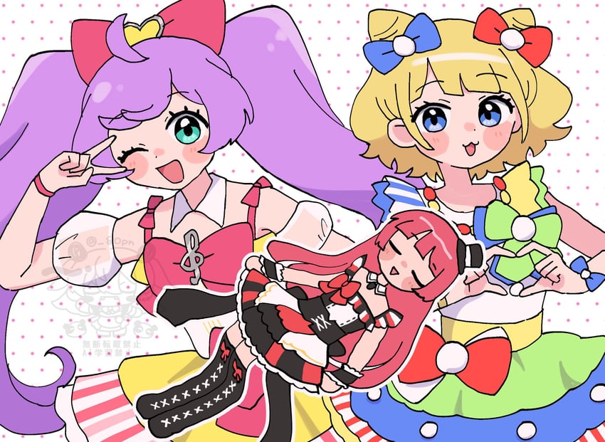 manaka laala, minami mirei, and hojo sophy (pretty series and 1 more) drawn by 80pn