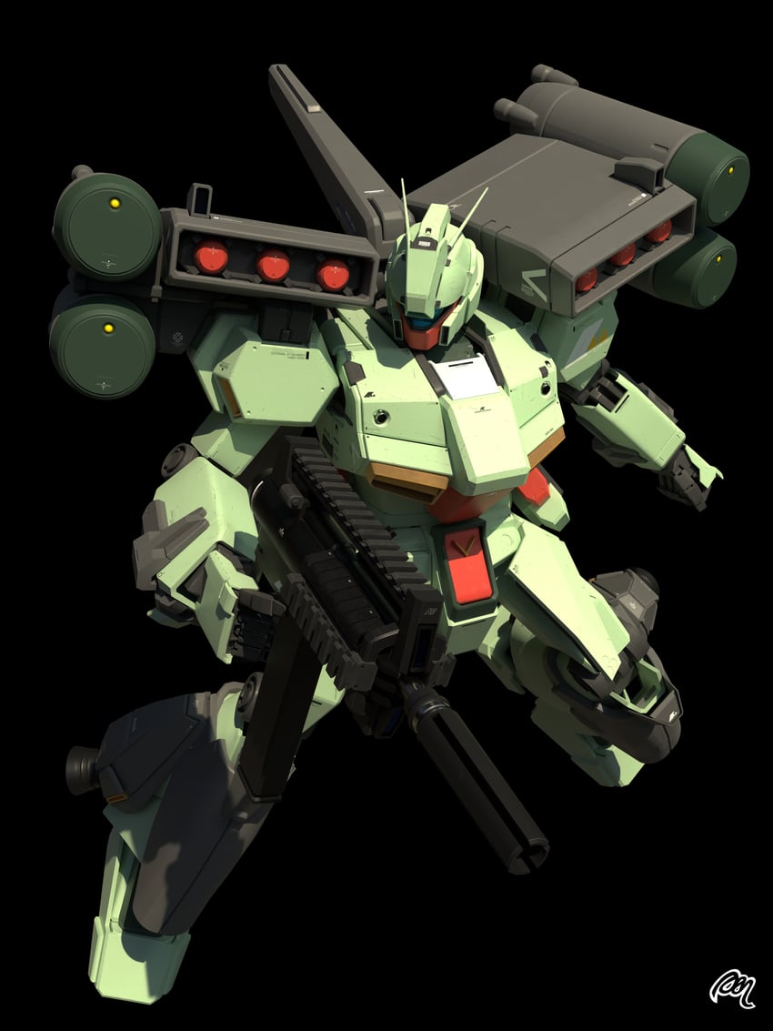 stark jegan (gundam and 1 more) drawn by mjeff