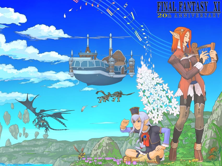prishe, bahamut, and ulmia (final fantasy and 1 more) drawn by mi_mi_zo