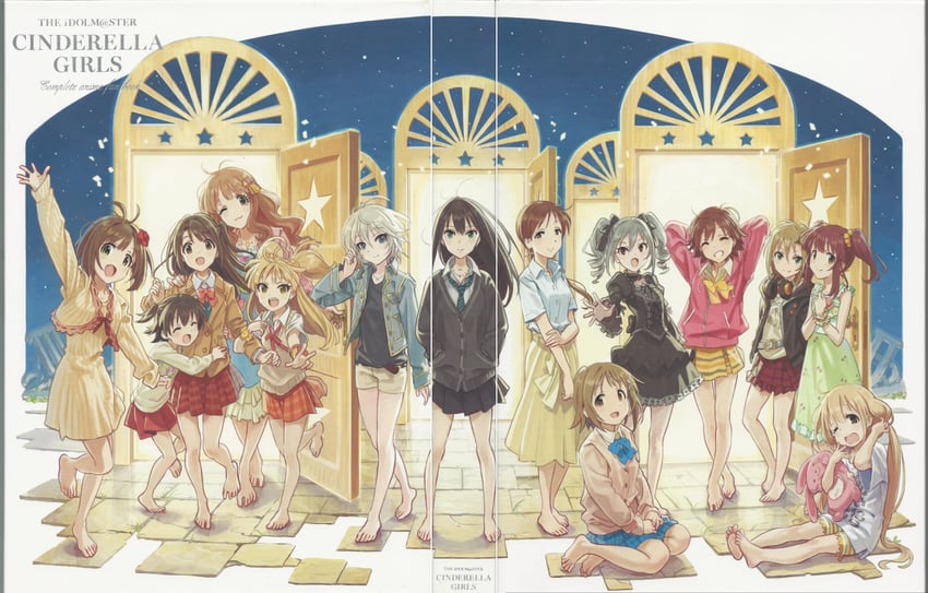 shibuya rin, shimamura uzuki, kanzaki ranko, futaba anzu, nitta minami, and 9 more (idolmaster and 1 more) drawn by matsuo_yuusuke