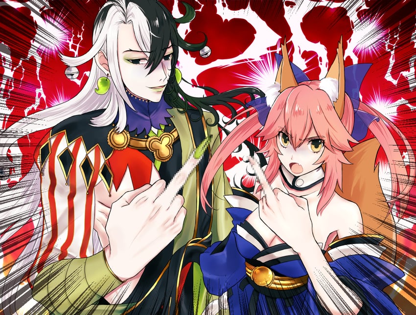 tamamo, tamamo no mae, and ashiya douman (fate and 2 more) drawn by merokonbu0