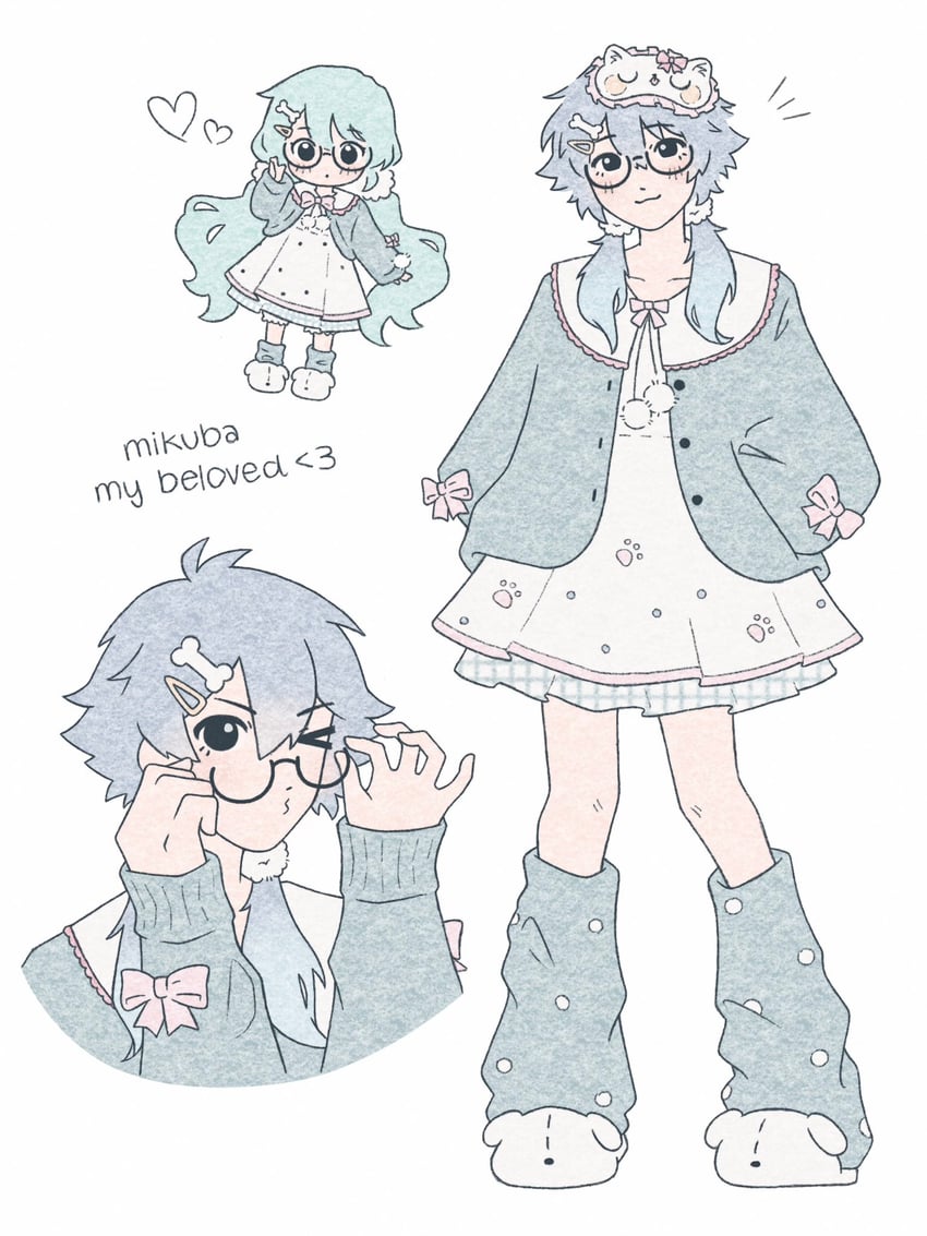 hatsune miku and seragaki aoba (vocaloid and 1 more) drawn by gapmoeliker