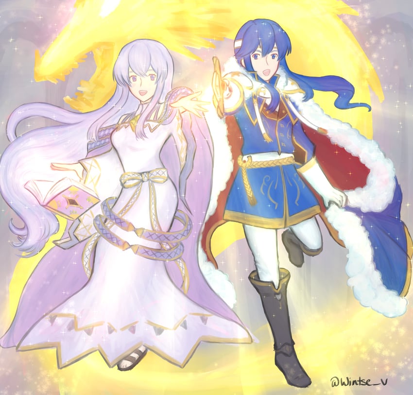 seliph and julia (fire emblem and 1 more) drawn by wintse