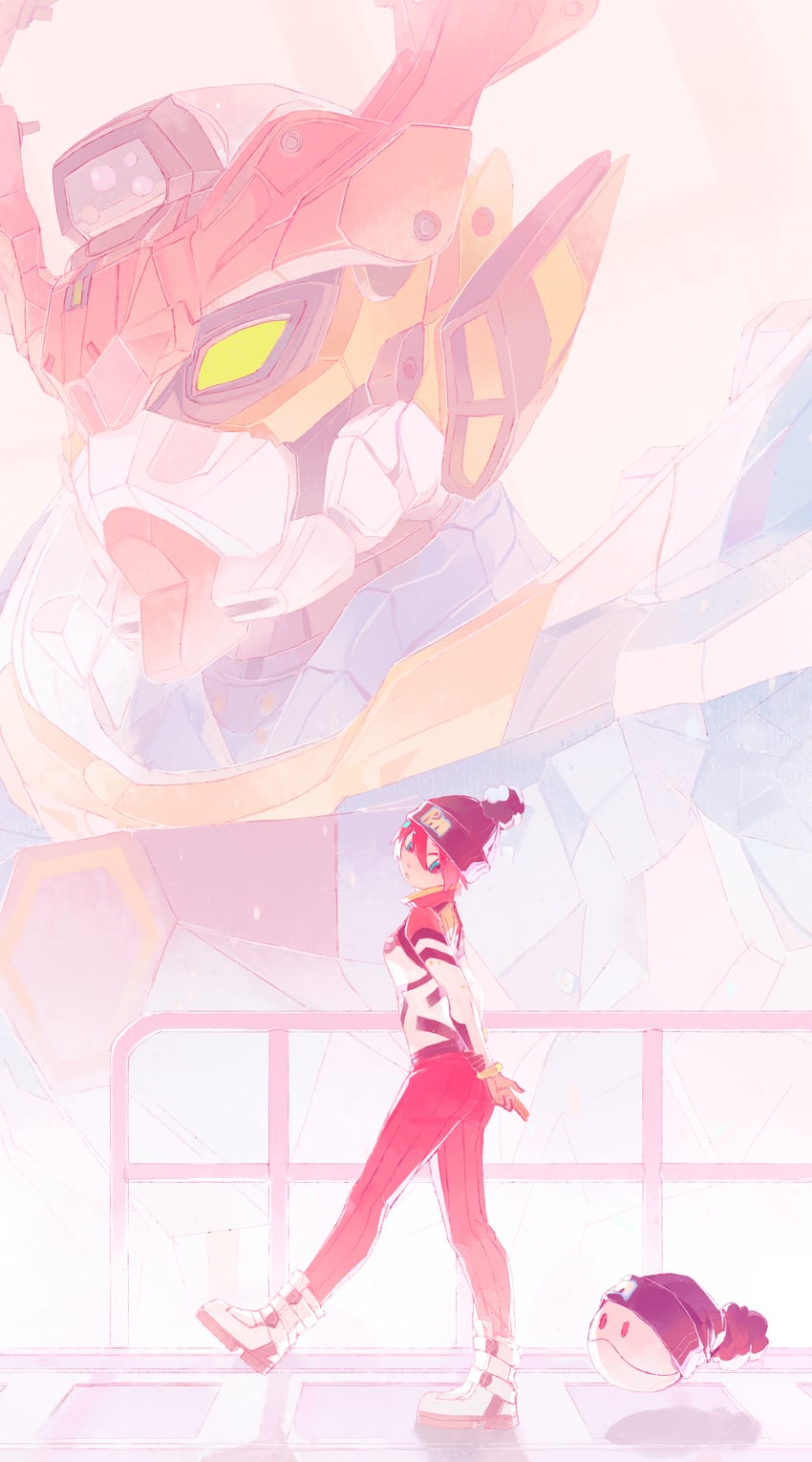 amate yuzuriha, haro, and gquuuuuux (gundam and 1 more) drawn by lyu1250329