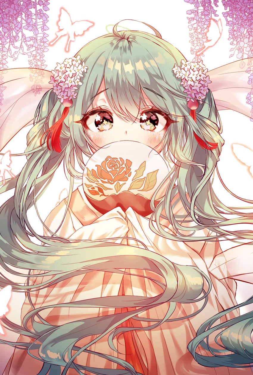 hatsune miku and chuushuu meigetsu miku (vocaloid) drawn by iop5509