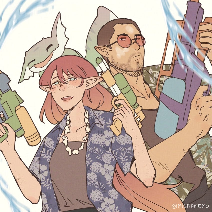 nelyne, calan badonhal, and jalapeno (original and 1 more) drawn by milramemo