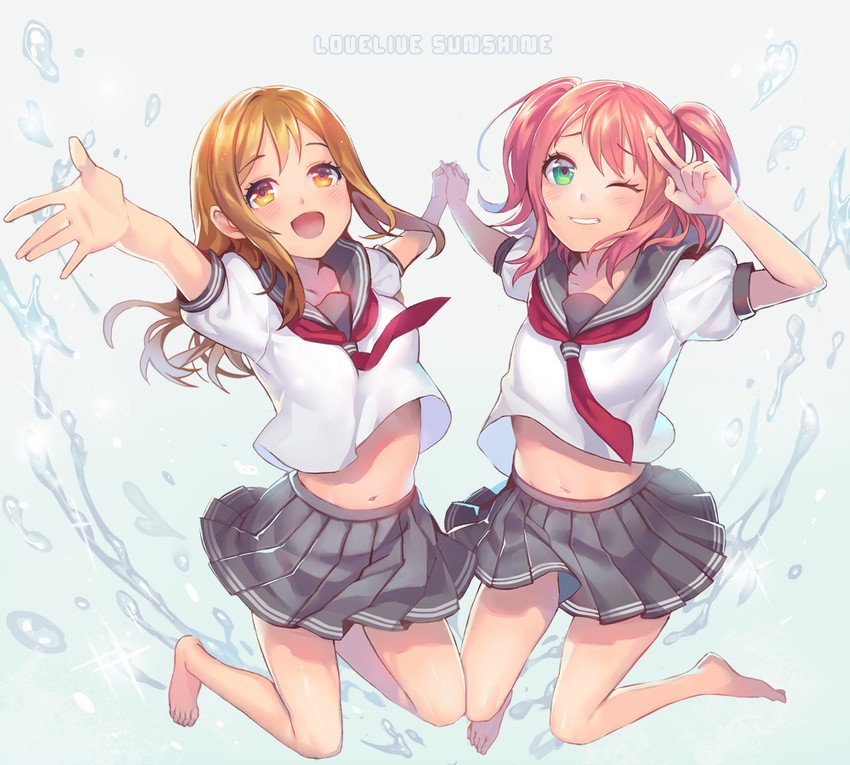 kunikida hanamaru and kurosawa ruby (love live! and 1 more) drawn by lino_chang