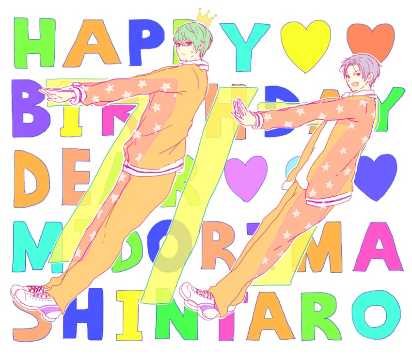 midorima shintarou and takao kazunari (kuroko no basuke) drawn by chako_(15_01417)