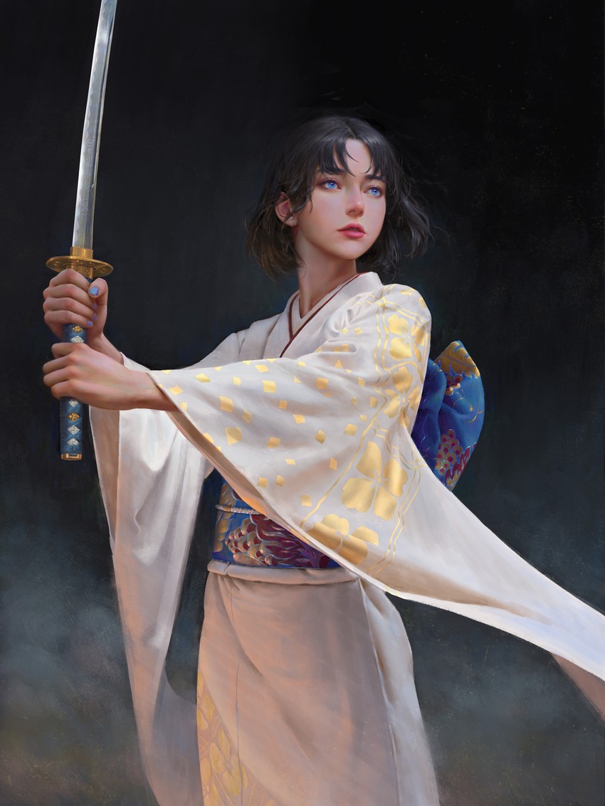 ryougi shiki and void shiki (kara no kyoukai) drawn by yuhong_ding