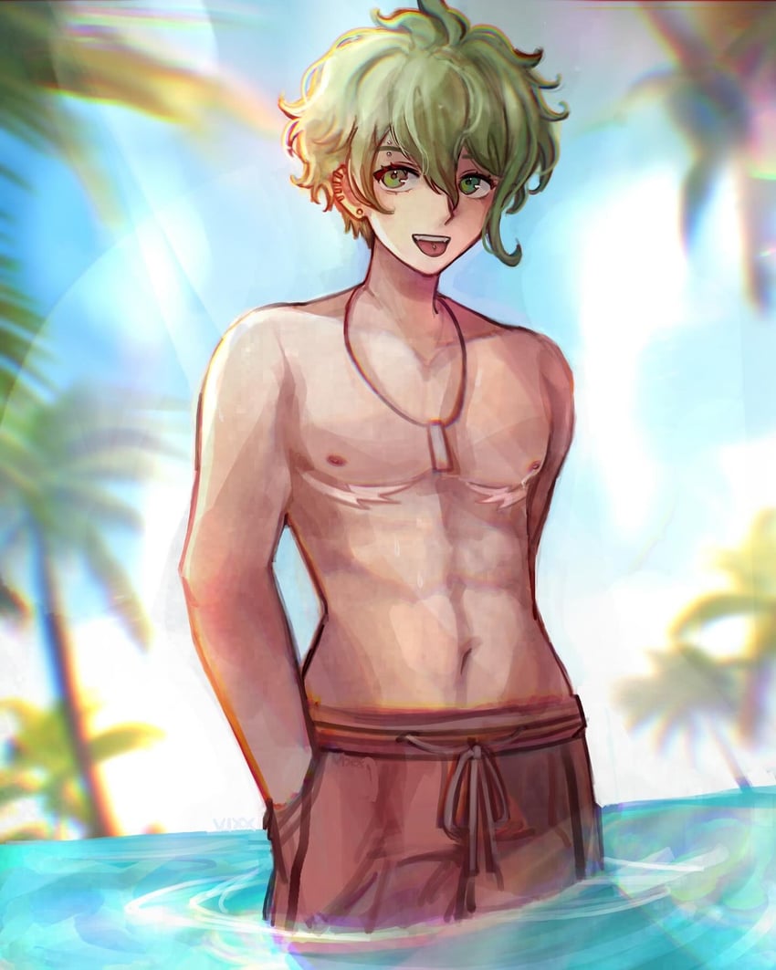 amami rantaro (danganronpa and 1 more) drawn by vixx_(vixiolatte)