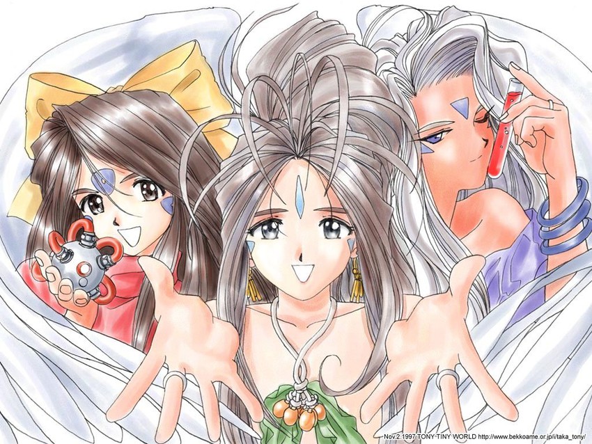 belldandy, urd, and skuld (aa megami-sama) drawn by tony_taka