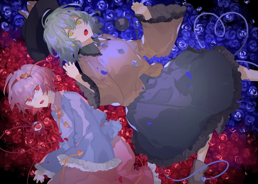 komeiji koishi and komeiji satori (touhou) drawn by shuukenyuu