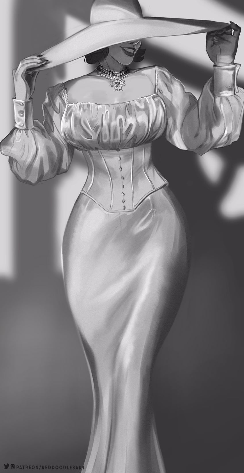 alcina dimitrescu (resident evil and 1 more) drawn by reddoodlesart
