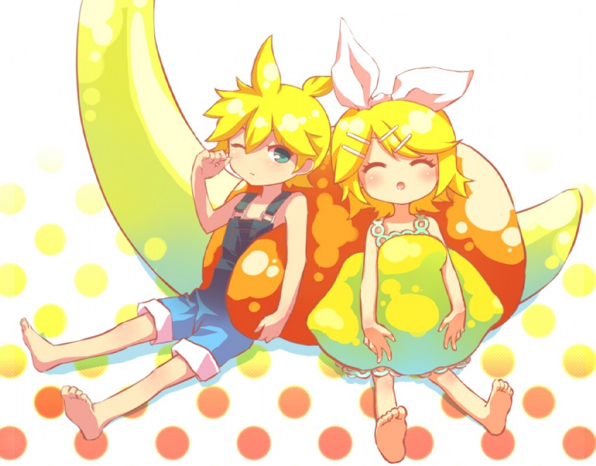 kagamine rin and kagamine len (vocaloid) drawn by strib_und_werde