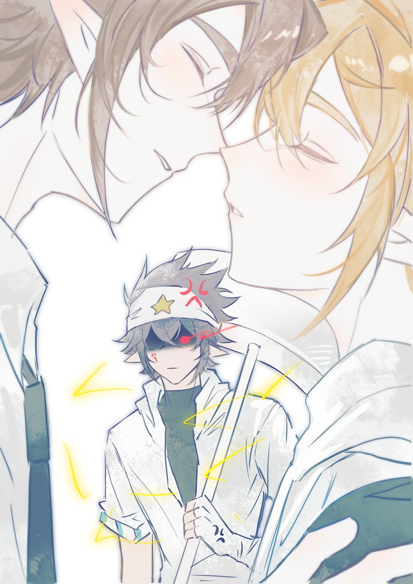 king, ray, and anmicius (aotu world) drawn by plutoray
