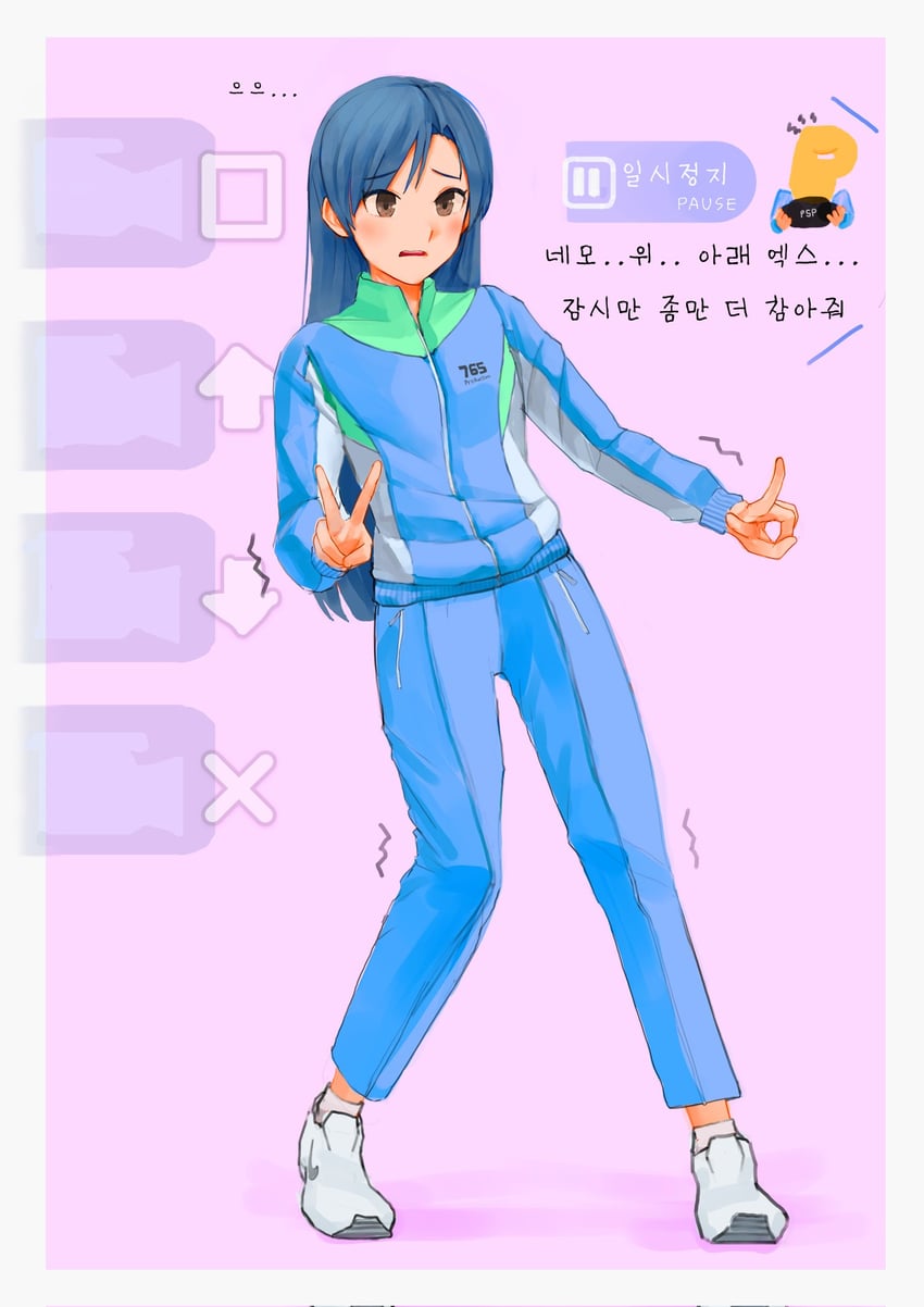 producer, kisaragi chihaya, and p-head producer (idolmaster and 1 more) drawn by ch2haya_p