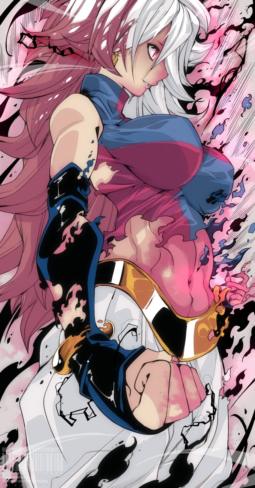 android 21 and majin android 21 (dragon ball and 1 more) drawn by kinakomochi_(user_vedc2333)