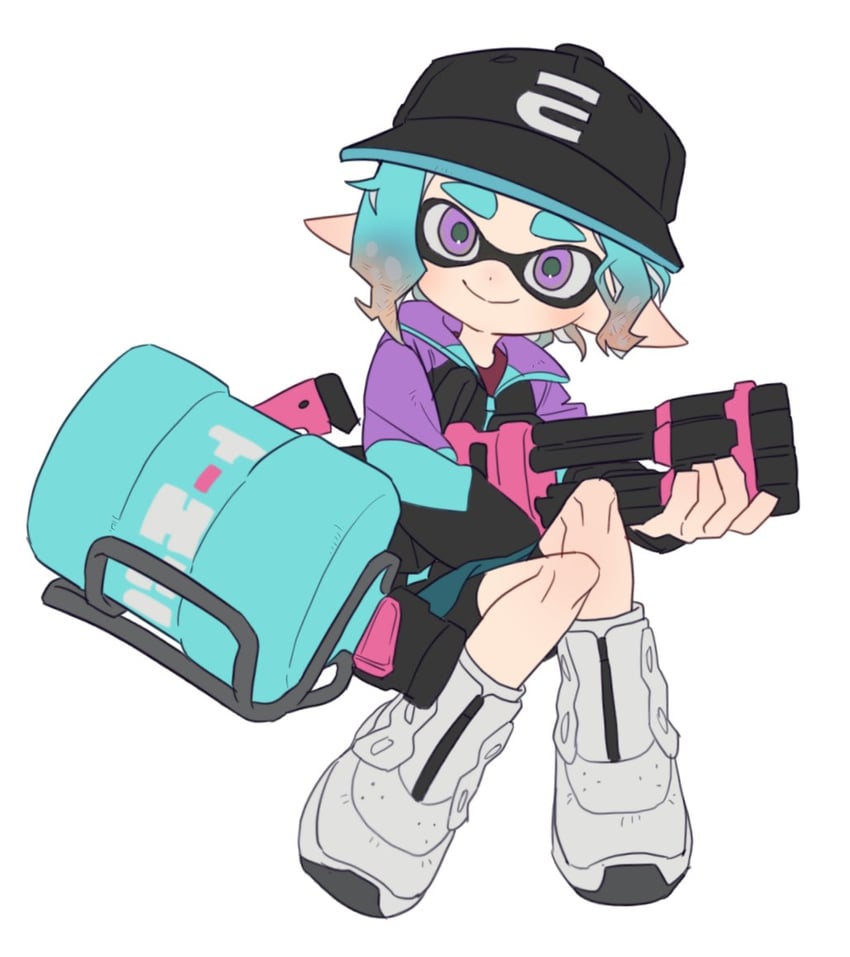 inkling player character and inkling girl (splatoon) drawn by ikki_(gsl_9708)
