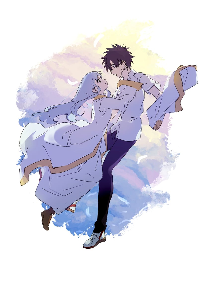 kamijou touma and index (toaru majutsu no index) drawn by if959u