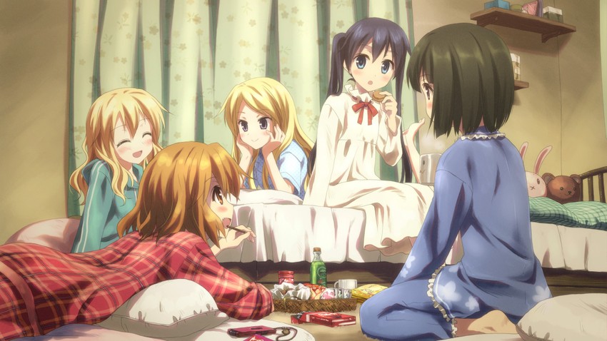 kujou karen, alice cartelet, komichi aya, oomiya shinobu, and inokuma youko (kin-iro mosaic) drawn by yuuki_tatsuya