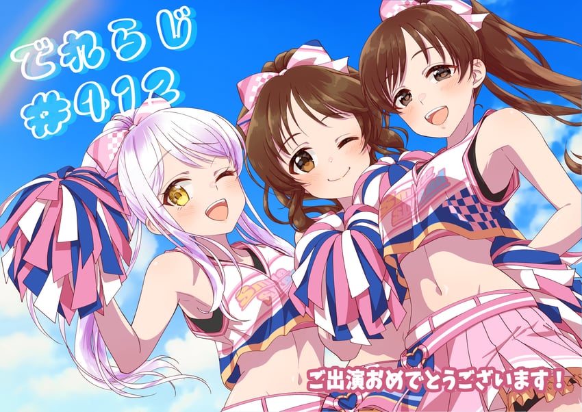 nitta minami, takamori aiko, and eve santaclaus (idolmaster and 1 more) drawn by ssnopan338