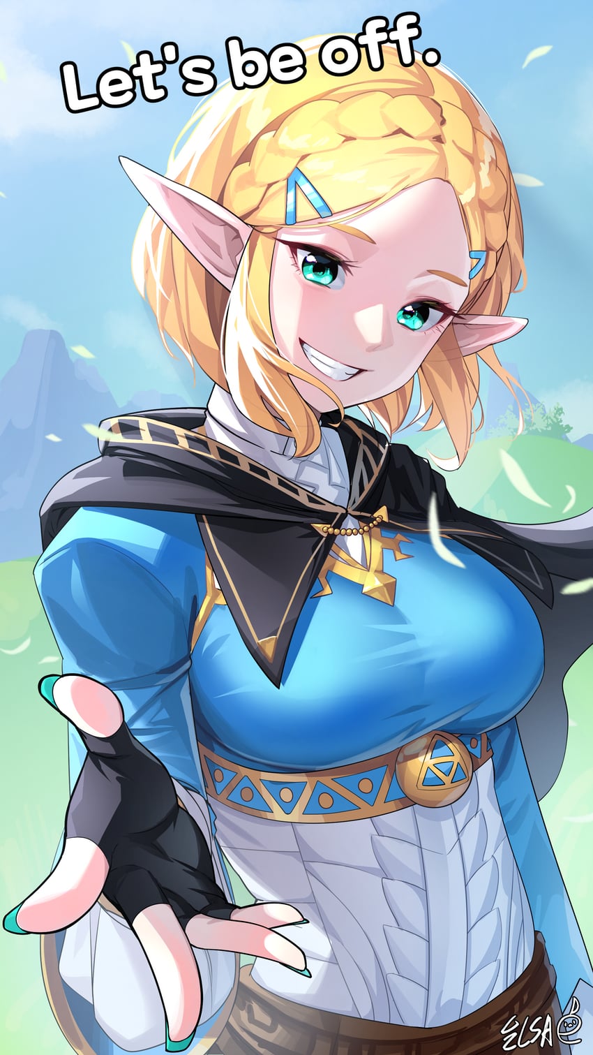 princess zelda (the legend of zelda and 1 more) drawn by ilsae