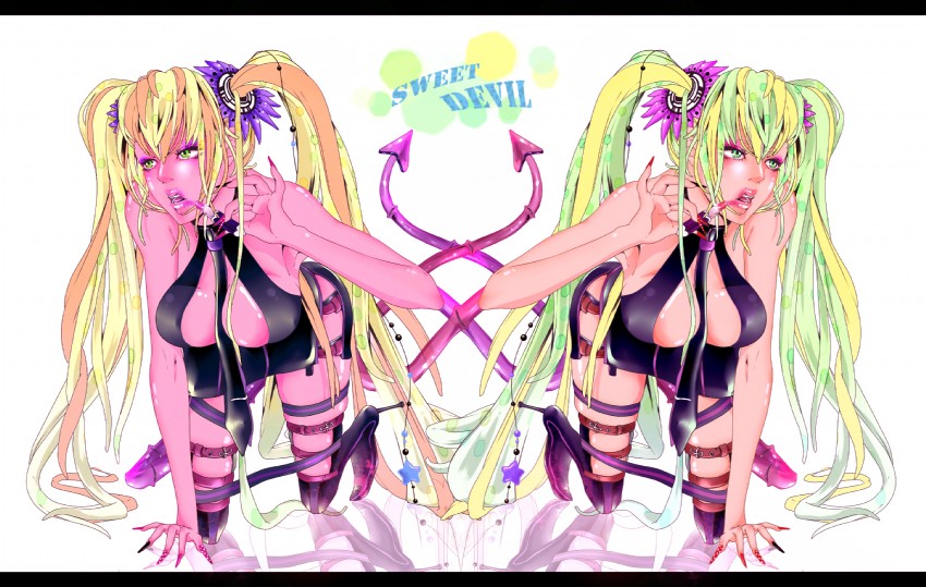 hatsune miku (vocaloid and 1 more) drawn by marinachan