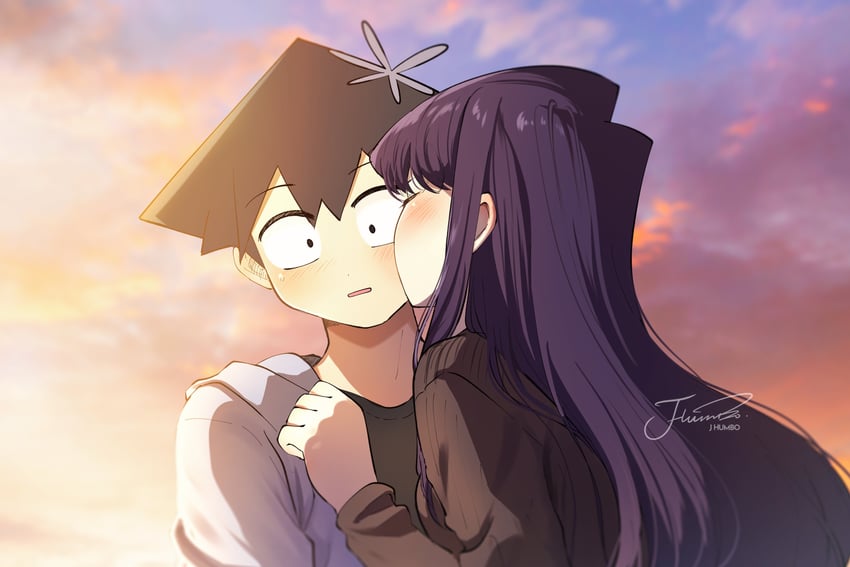 komi shouko and tadano hitohito (komi-san wa komyushou desu) drawn by j_humbo