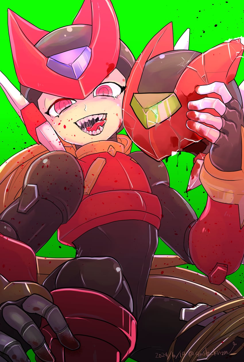zero, zero(z), and omega (mega man and 2 more) drawn by smsb_knzm