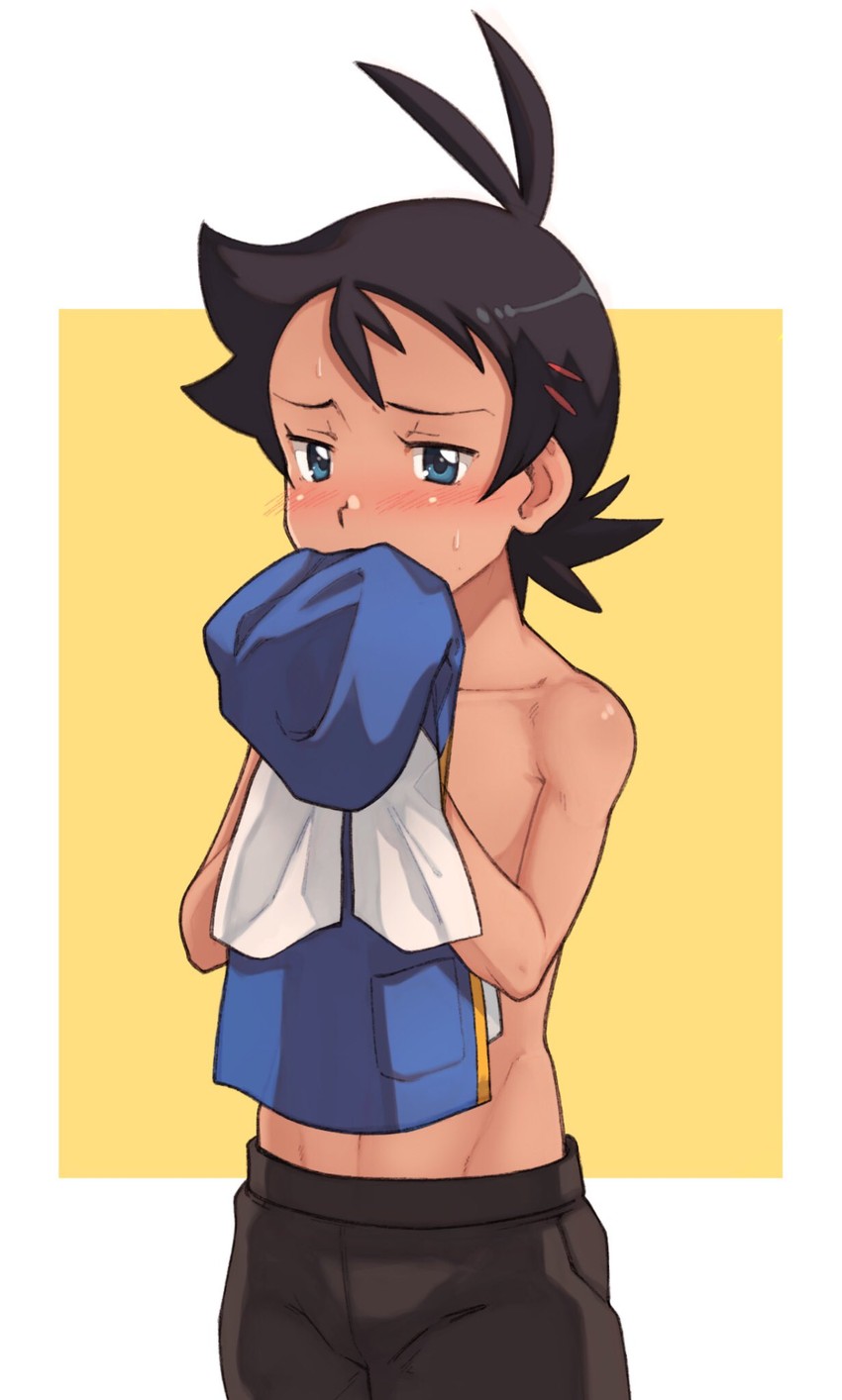 ash ketchum and goh (pokemon and 1 more) drawn by tama!_(lazyturtle)