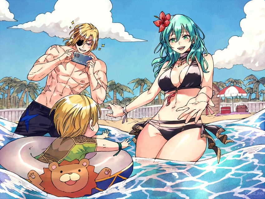 dimitri alexandre blaiddyd and female byleth (fire emblem and 1 more) drawn by rusky