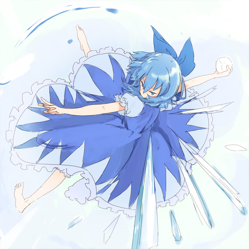 cirno (touhou) drawn by abe_kanari
