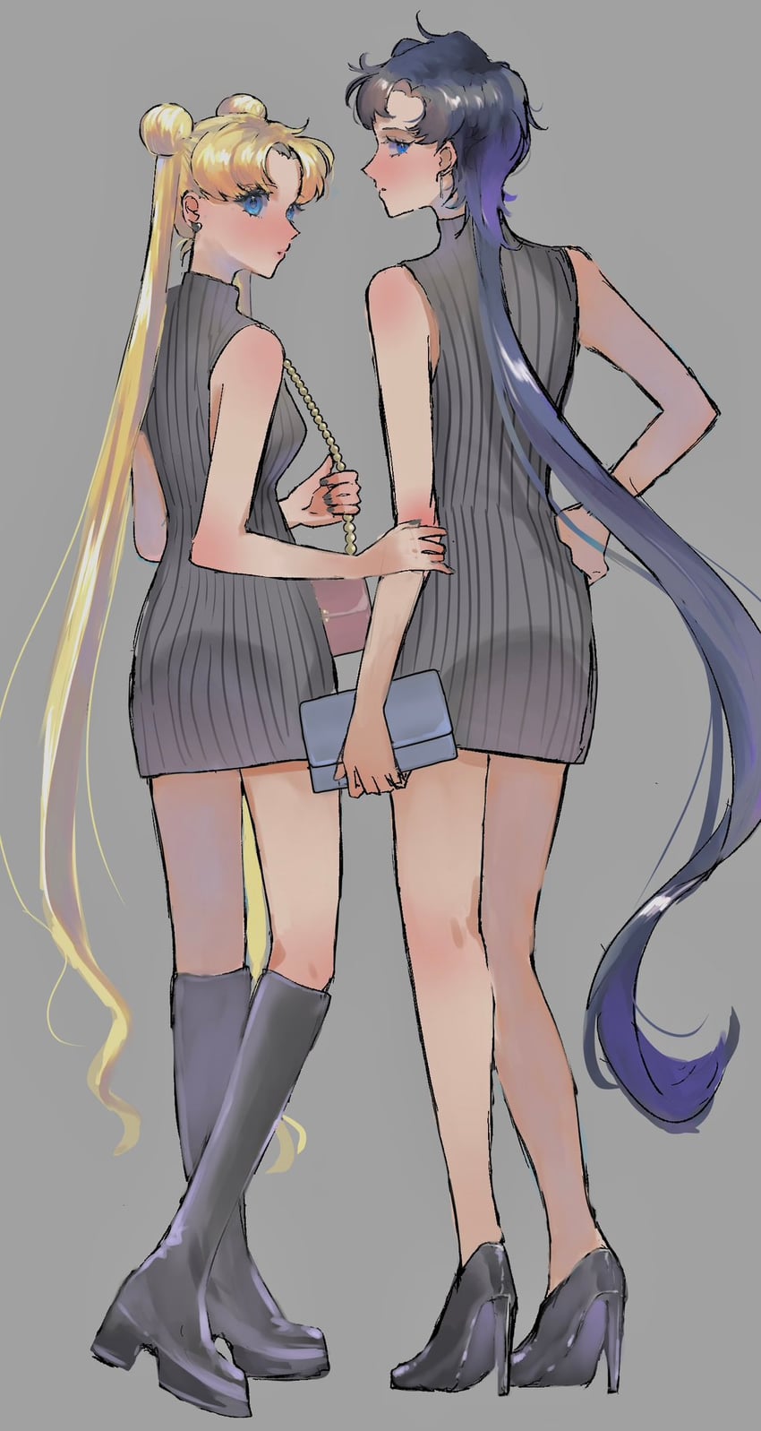 tsukino usagi and seiya kou (bishoujo senshi sailor moon and 1 more) drawn by polish008800