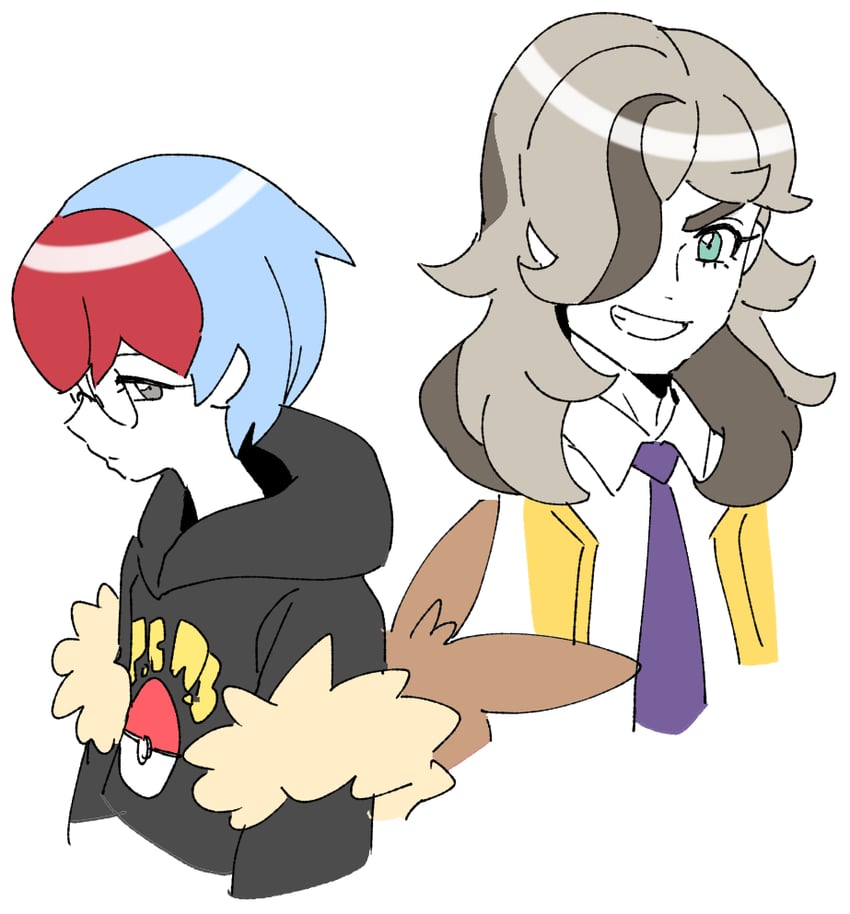arven and penny (pokemon and 1 more) drawn by dede_(qwea_00000)