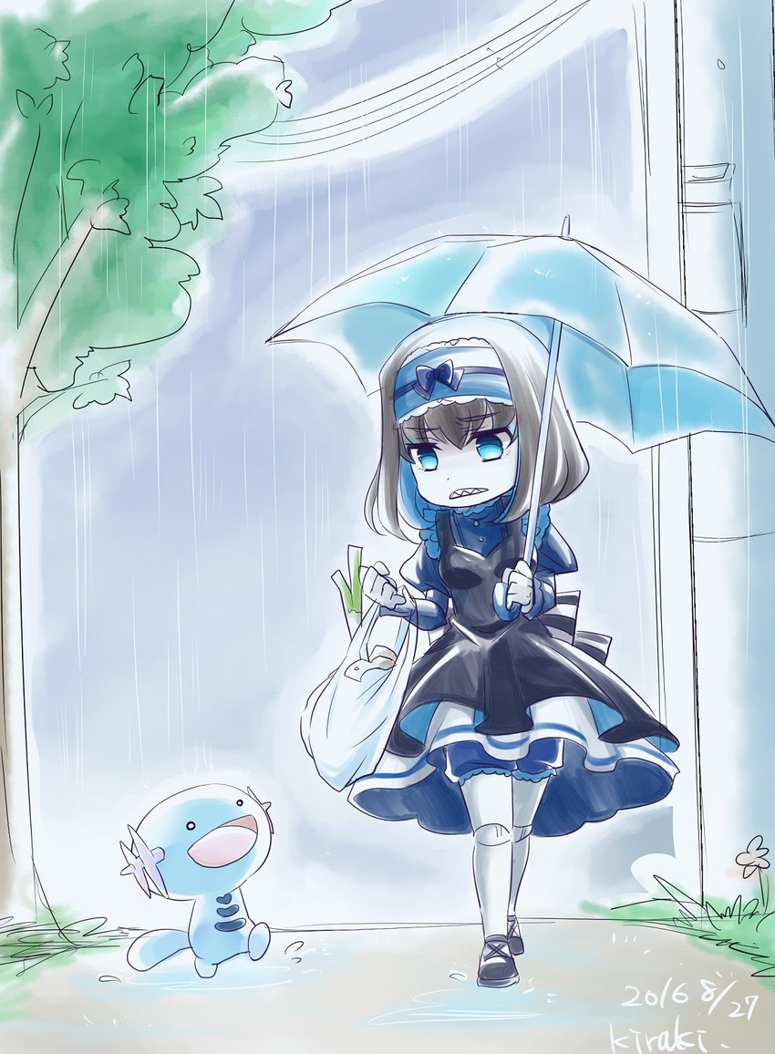 wooper and garie tuman (pokemon and 1 more) drawn by kiraki