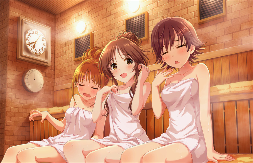 honda mio, takamori aiko, and hino akane (idolmaster and 2 more)