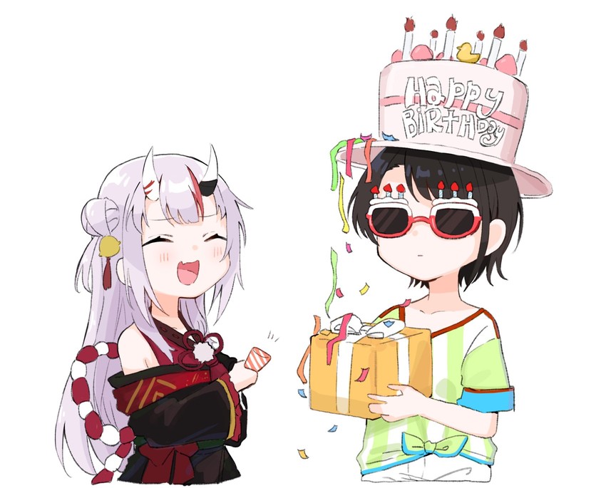 oozora subaru and nakiri ayame (hololive) drawn by kirome_toru_2