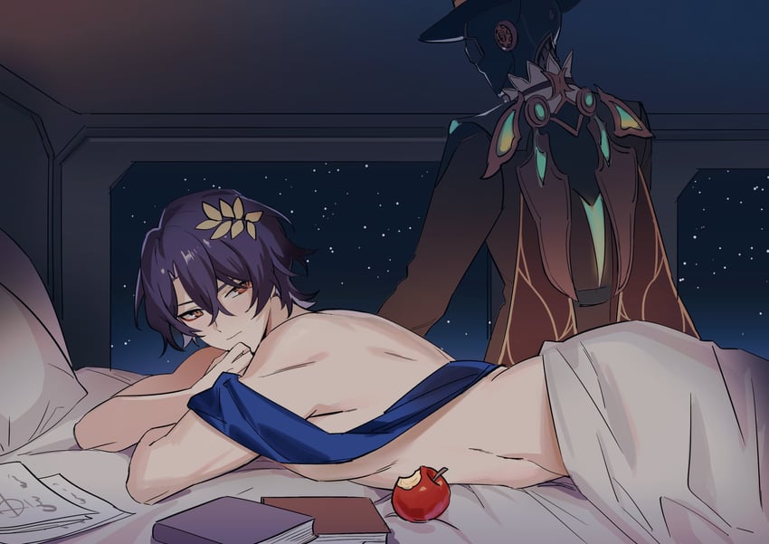 dr. ratio and screwllum (honkai and 1 more) drawn by taosheng