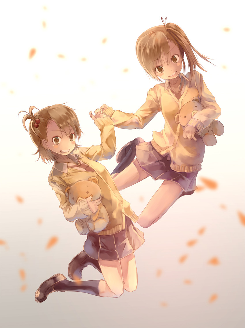 futami mami and futami ami (idolmaster) drawn by yae_(mono110)